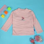 بلوزة بأكمام طويلة للأطفال لون زهري