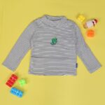 ⁦بلوزة بأكمام طويلة للأطفال لون ابيض واسود⁩ - الصورة ⁦4⁩