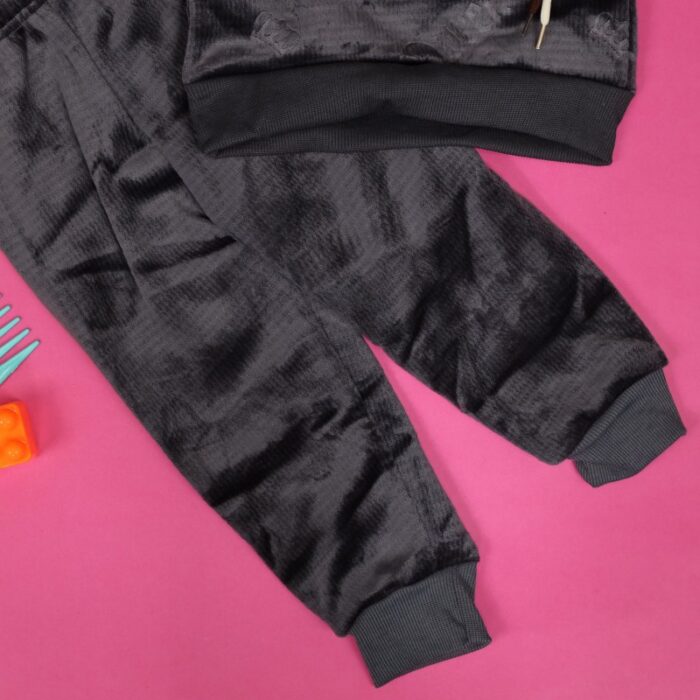 ⁦بجامة بتصميم رسوم الدب (قطعتين) للأطفال لون رمادي⁩ - الصورة ⁦6⁩