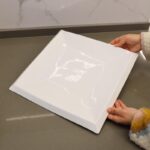 جاط بوسلان بتصميم مربع الشكل حجم 35×35 سم لون ابيض