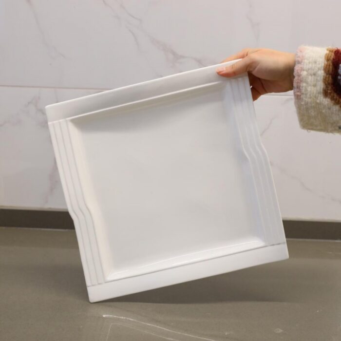 103378303_67de12ef50427 جاط بوسلان بتصميم مربع الشكل حجم 29.5×29.5 سم لون ابيض - الصورة 1