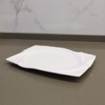 ⁦جاط بوسلان بتصميم شبه مستطيل حجم 30×22 سم لون ابيض⁩ - الصورة ⁦2⁩