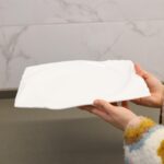 ⁦جاط بوسلان بتصميم شبه مستطيل حجم 30×22 سم لون ابيض⁩ - الصورة ⁦5⁩