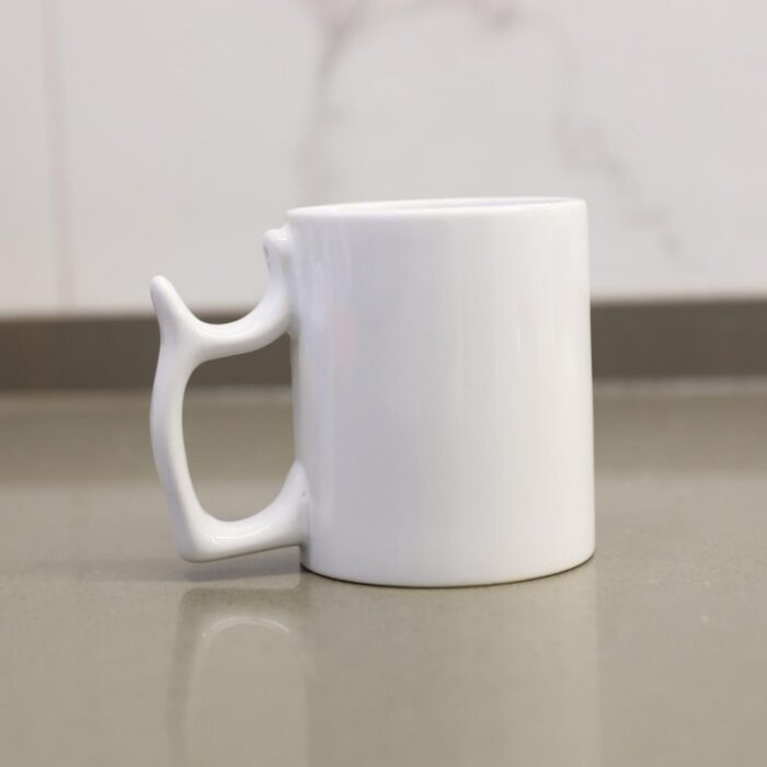 ⁦مج بورسلان سعة 250 مل لون ابيض⁩ - الصورة ⁦2⁩