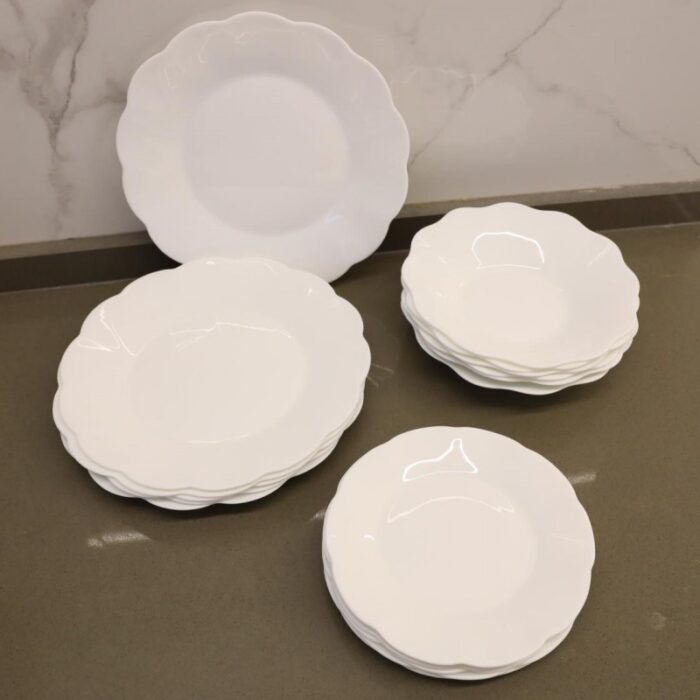 ⁦طقم صحون 18 قطعة لون ابيض⁩ - الصورة ⁦6⁩
