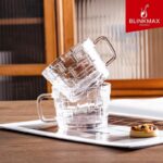 طقم مج زجاج شفاف سعة 225 مل عدد 6 قطع