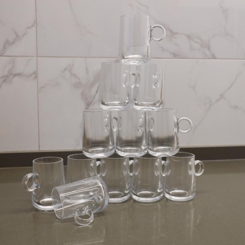 ⁦طقم كاسات شاي زجاج شفاف عدد 12 قطعة⁩ - الصورة ⁦1⁩