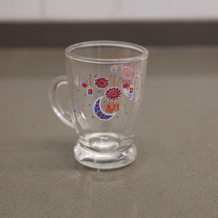 ⁦طقم كاسات شاي زجاج بتصميم رمضاناني 6 قطع سعة 125 مل⁩ - الصورة ⁦7⁩