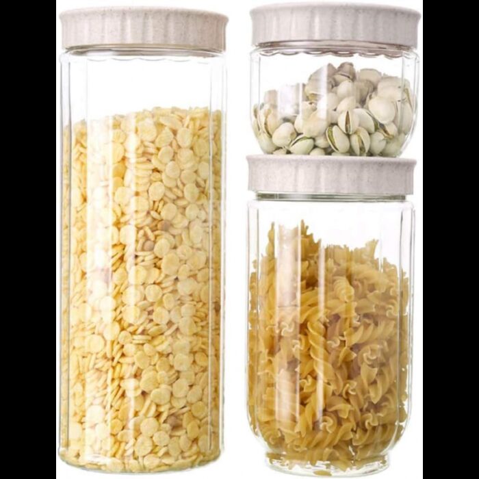 ⁦طقم مرتبانات زجاج 6 قطع بأحجام مختلفة⁩ - الصورة ⁦1⁩