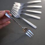 ⁦طقم شوك ستانلس ستيل 6 قطع حجم صغير لون فضي⁩ - الصورة ⁦5⁩