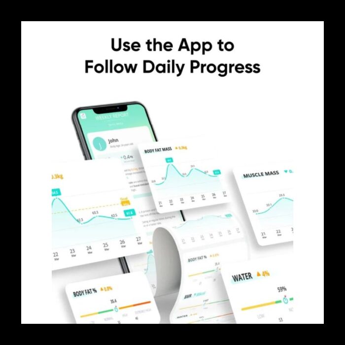 ⁦eufy by Anker Smart Scale A1 Compact Digital Scale with Bluetooth with 12 Measurements⁩ - الصورة ⁦4⁩