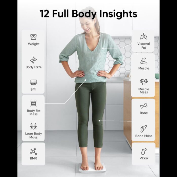 ⁦eufy by Anker Smart Scale A1 Compact Digital Scale with Bluetooth with 12 Measurements⁩ - الصورة ⁦5⁩