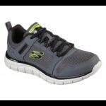Skechers Men's Track - Knockhill Shoes - حذاء سكيتشرز تراك - نوك هيل للرجال لون رمادي ونعل ابيض