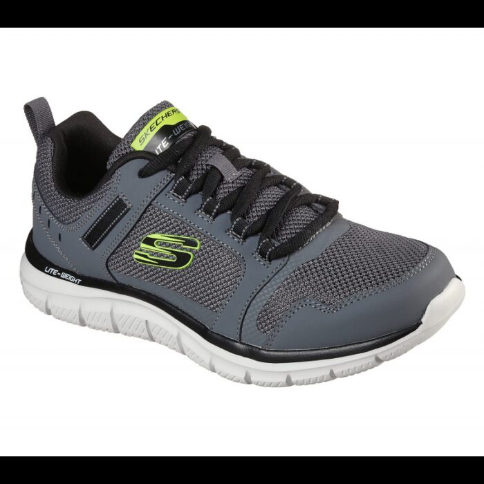 103378400_67de13993ba1f Skechers Men's Track - Knockhill Shoes - حذاء سكيتشرز تراك - نوك هيل للرجال لون رمادي ونعل ابيض - الصورة 1