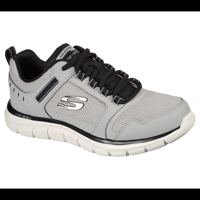 ⁦Skechers Men's Track - Knockhill Shoes - حذاء سكيتشرز تراك - نوك هيل للرجال لون رمادي⁩ - الصورة ⁦1⁩