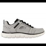 ⁦Skechers Men's Track - Knockhill Shoes - حذاء سكيتشرز تراك - نوك هيل للرجال لون رمادي⁩ - الصورة ⁦2⁩