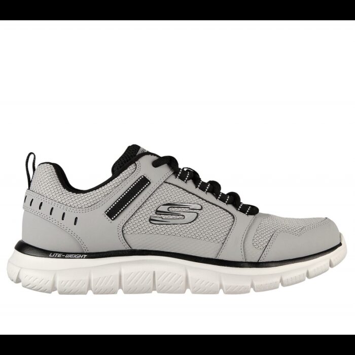 ⁦Skechers Men's Track - Knockhill Shoes - حذاء سكيتشرز تراك - نوك هيل للرجال لون رمادي⁩ - الصورة ⁦2⁩