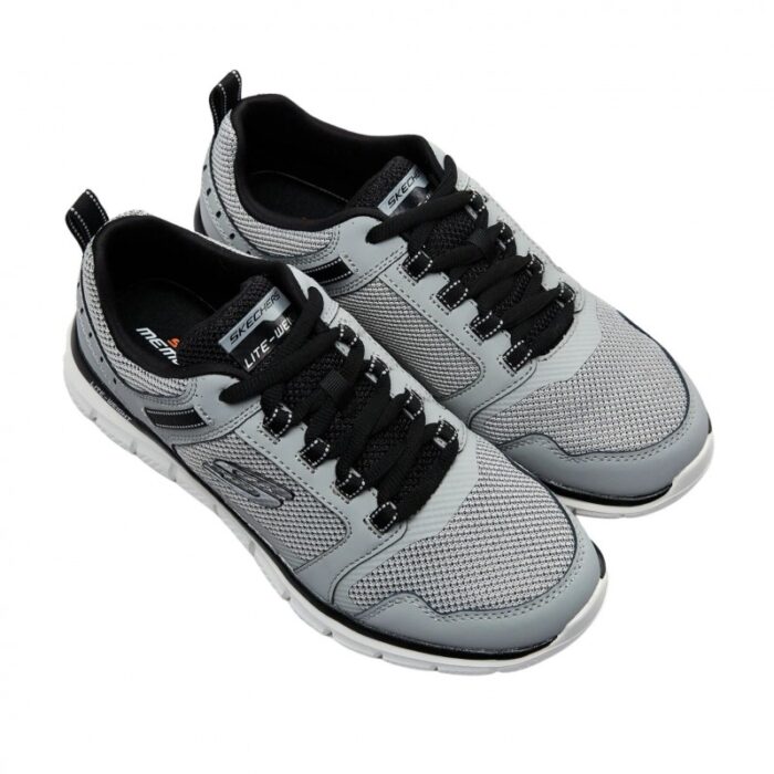 ⁦Skechers Men's Track - Knockhill Shoes - حذاء سكيتشرز تراك - نوك هيل للرجال لون رمادي⁩ - الصورة ⁦6⁩