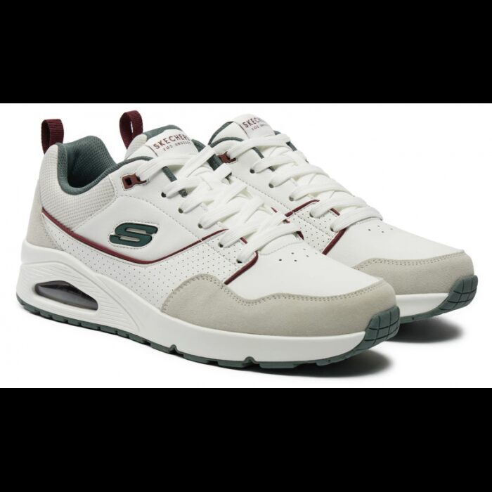 ⁦Skechers Men's Uno - Retro One Shoes - حذاء سكيتشرز أونو - ريترو ون للرجال لون أوفوايت وبيج⁩ - الصورة ⁦6⁩