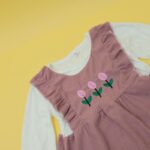 ⁦فستان للأطفال لون زهري⁩ - الصورة ⁦4⁩