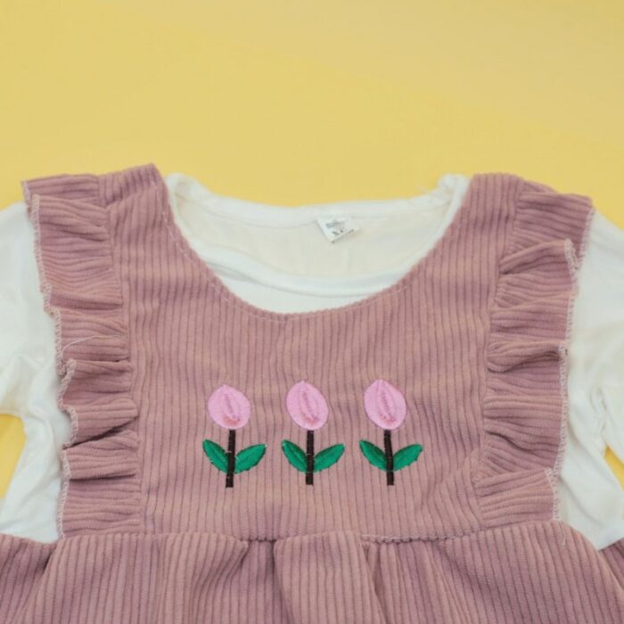 ⁦فستان للأطفال لون زهري⁩ - الصورة ⁦5⁩