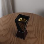 مبخرة اسود وزخرف ذهبي عطرف ارتفاع 17 9 طول وعرض المربع الأعلى
