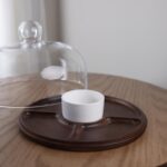 ⁦صينية تقديم من خشب الأكاسيا قطر 26 سم 9 قطر الصحن طول 4⁩ - الصورة ⁦3⁩