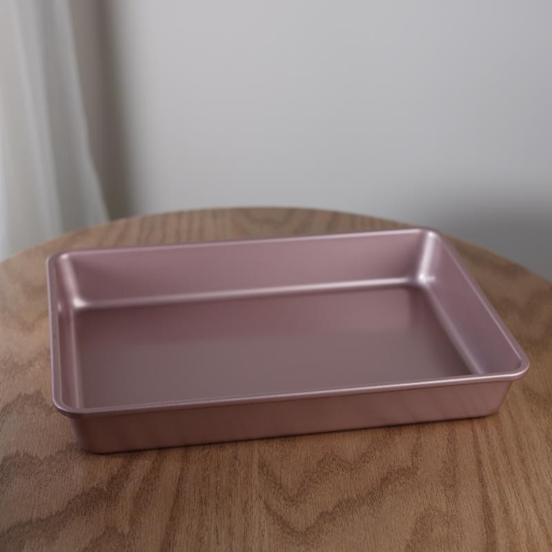 ⁦صينية مستطيل روز جولد 35 طول عرض 24 ارتفاع 5⁩ - الصورة ⁦1⁩