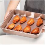 ⁦صينية مستطيل روز جولد 35 طول عرض 24 ارتفاع 5⁩ - الصورة ⁦3⁩