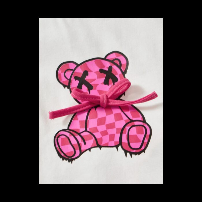 ⁦طقم بناتي قطعتين لون ابيض وفوشي⁩ - الصورة ⁦5⁩