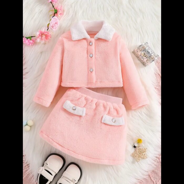 103378557_67de14eaa39c4 طقم بيبي قطعتين بناتي لون زهري - الصورة 1