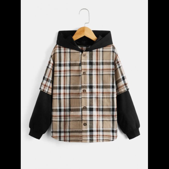 103378593_67de15079c96c جاكيت أطفال كاروهات لون أسود وبيج - الصورة 1