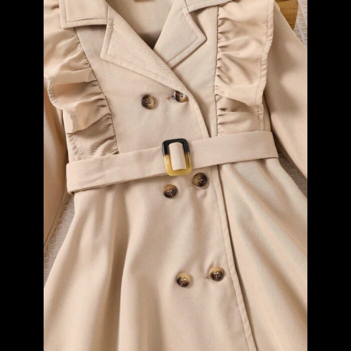 ⁦جاكيت طويل بناتي لون بيج⁩ - الصورة ⁦6⁩