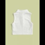 ⁦توب حفر بناتي للأطفال لون ابيض⁩ - الصورة ⁦3⁩