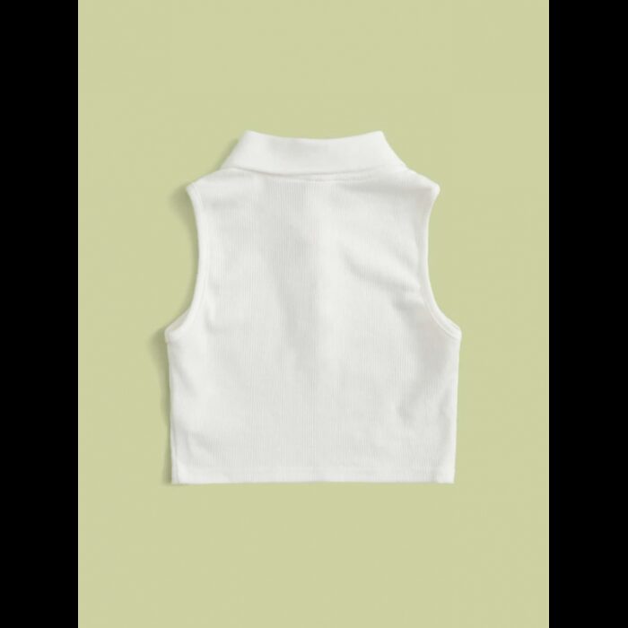 ⁦توب حفر بناتي للأطفال لون ابيض⁩ - الصورة ⁦3⁩