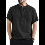 قميص كاجوال رجالي لون رمادي غامق