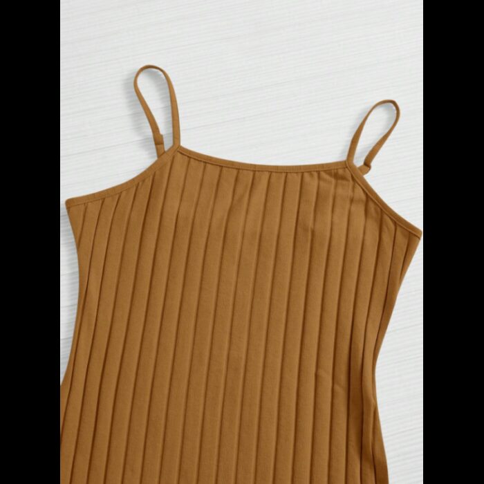 ⁦فستان قصير نسائي لون بني⁩ - الصورة ⁦5⁩