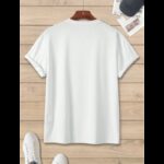 ⁦تيشيرت بباقة رقبة دائرية للرجال لون ابيض⁩ - الصورة ⁦2⁩