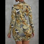 ⁦فستان قصير جلد النمر نسائي⁩ - الصورة ⁦2⁩