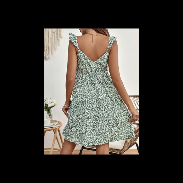 ⁦فستان حوامل بيتي للنساء لون اخضر⁩ - الصورة ⁦2⁩