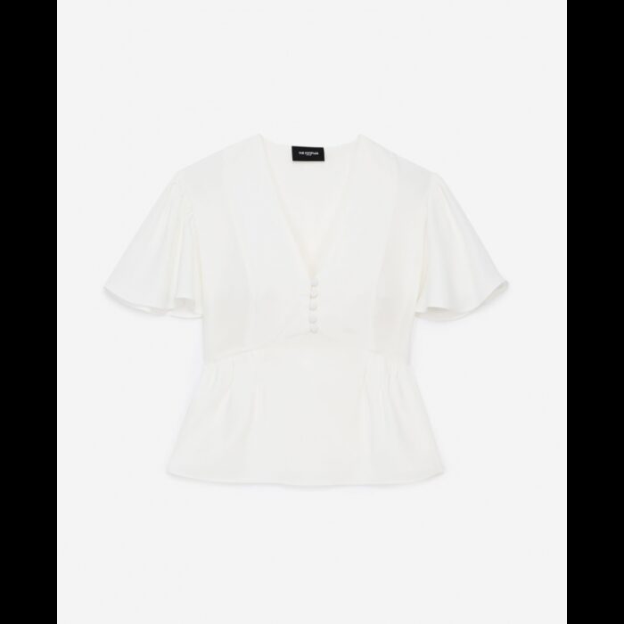 103378711_67de16280c20e بلوزة نص كم للنساء لون ابيض - الصورة 1