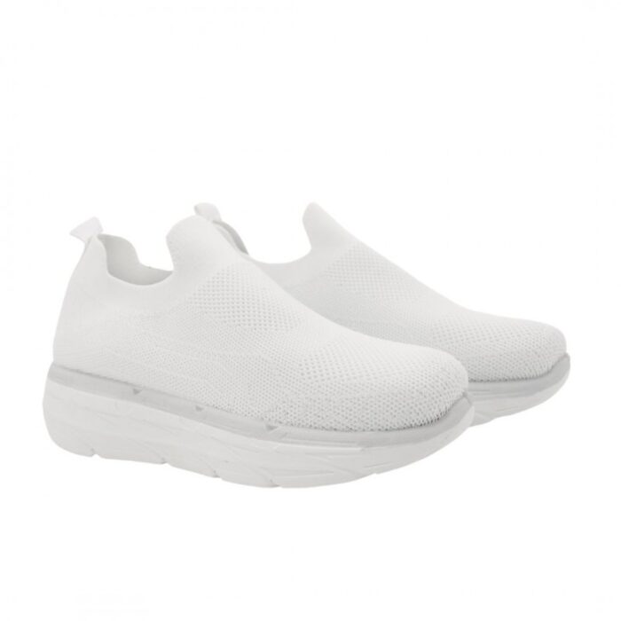 ⁦حذاء رياضي للنساء لون أبيض ونعل أبيض⁩ - الصورة ⁦2⁩