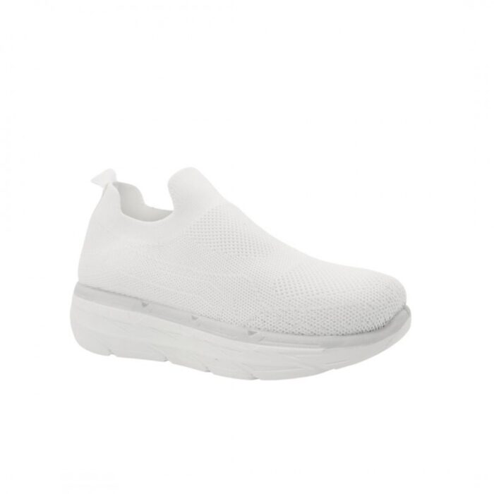 ⁦حذاء رياضي للنساء لون أبيض ونعل أبيض⁩ - الصورة ⁦3⁩