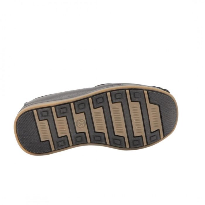 ⁦حذاء كاجوال جلد للأطفال لون أسود⁩ - الصورة ⁦6⁩