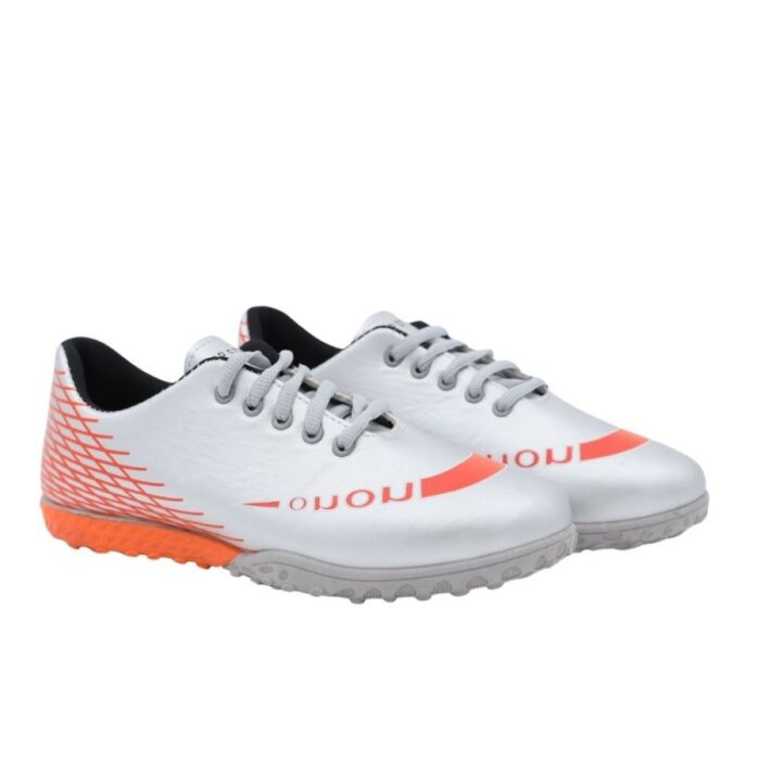 ⁦حذاء رياضي للأطفال والشباب لون سكني وبرتقالي⁩ - الصورة ⁦5⁩