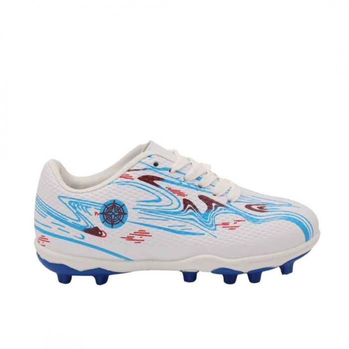 ⁦حذاء رياضي للأطفال و الشباب لون أبيض وأزرق فاتح⁩ - الصورة ⁦3⁩