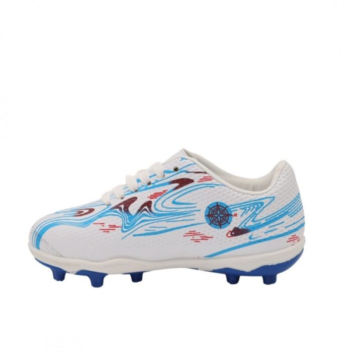 ⁦حذاء رياضي للأطفال و الشباب لون أبيض وأزرق فاتح⁩ - الصورة ⁦5⁩