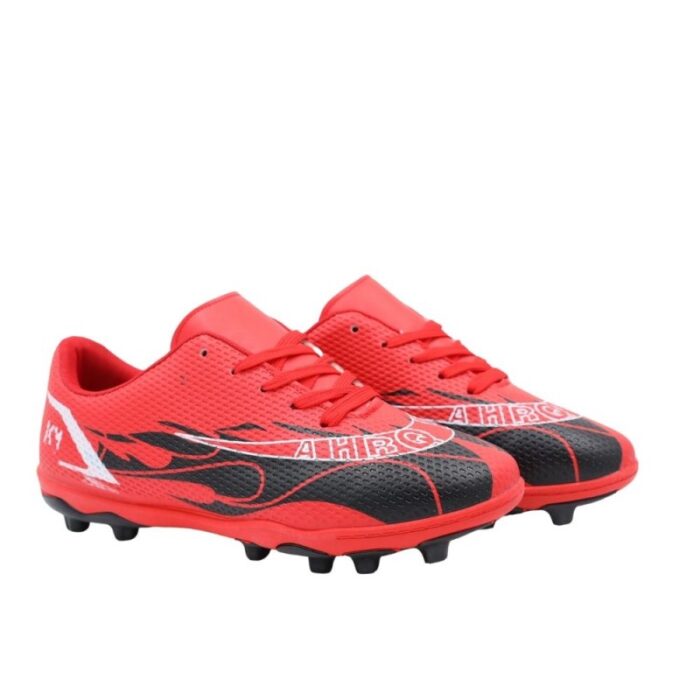 ⁦حذاء رياضي للشباب لون أحمر و أسود⁩ - الصورة ⁦2⁩