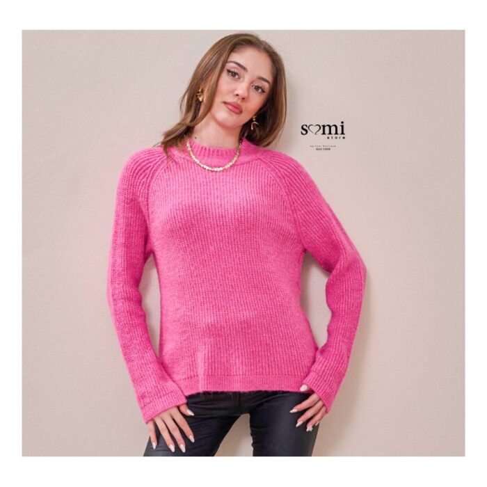 103378796_67de1745c373a بلوزة صوف للنساء لون زهري من Sami Boutique - الصورة 1