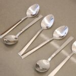 ⁦طقم معالق ستانلس ستيل 18/10 حجم صغير لون فضي6 قطع⁩ - الصورة ⁦4⁩